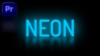 Glowing NEON TEXT effect in Adobe Premiere Pro [upl. by Ettelimay294]