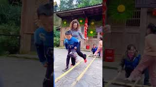 Tinikling traditional folk dance chinesetraditionaldance chinaculture chineseculture [upl. by Krid]