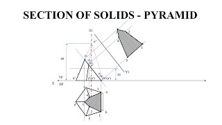 Pentagonal Pyramid  Section of Solids  Easy Method  Engineering Graphics  EG  Tamil [upl. by Yul]