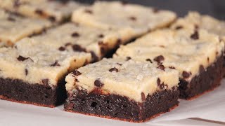 Chocolate Chip Cookie Brownies  Brookies  How Tasty Channel [upl. by Dustin]