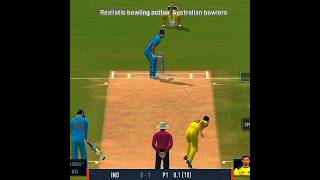 Realistic bowling action by Australian bowlers 😲realcricket24 shorts australia indvsaus [upl. by Yaluz]