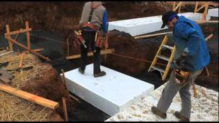 Passive House Geofoam Foundation Installation Karuna Video 1 [upl. by Enuahs]