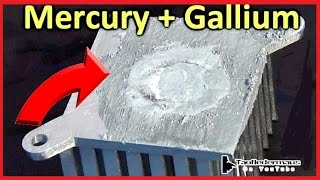 Mercury AND Gallium  Totally Destroys Aluminum Heatsink [upl. by Vanda162]