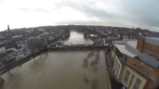 Frankwell Floods Shrewsbury  10 February 2014 [upl. by Lehplar]