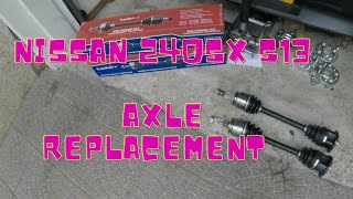 DYI NISSAN 8993 240SX How to replace Nissan 240sx s13 Rear Axles [upl. by Atteiram]