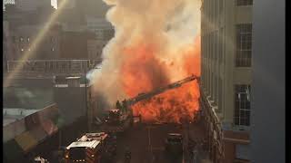 LAFD Chief Discusses Major Emergency Fire in Downtown LA that Injured 12 Firefighters [upl. by Atiuqrehs]