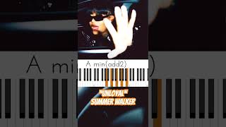 Stunning RampB chords Summer Walker “Unloyal” 🎹🎹 128 bpm Em Unloyal UnloyalChords [upl. by Akitan]