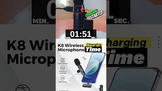 k8 wireless microphone charging time k8 k8mic wirelessmic wirelessmicrophone charging tech [upl. by Jem]