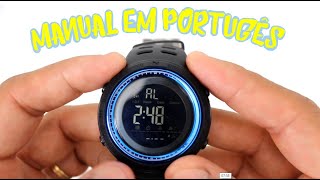 Relógio SKMEI 1251 Manual em Português PTBR [upl. by Alleras]