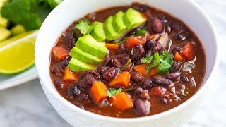 Perfect Black Bean Soup Recipe [upl. by Oly]