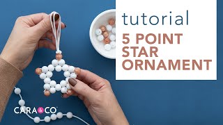 Tutorial  DIY Silicone Bead 5 Point Star Ornament [upl. by Latea]