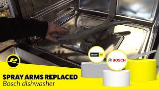 How to Replace the Spray Arms on a Dishwasher Bosch [upl. by Meece]