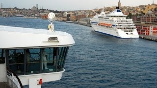 AIDAvita Einlaufen Hafen Istanbul mit Captain Out  Östl Mittelmer 2008 [upl. by Turner]