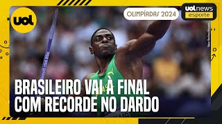 OLIMPÍADAS 2024 LUIZ MAURÍCIO QUEBRA RECORDE SULAMERICANO E VAI À FINAL DO DARDO EM PARIS [upl. by Xuerd]