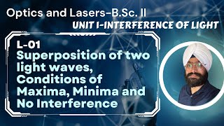 Optics and Lasers  L01 Interference of Light  Superposition of two light waves  BSc Physics [upl. by Nahtnaoj]