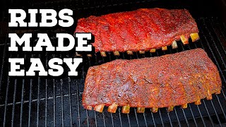 Easy And Delicious Smoked Ribs Recipe  Smoked Ribs On A Traeger [upl. by Olethea989]