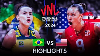 🇧🇷 BRAZIL vs USA 🇺🇸  Highlights [upl. by Uta]