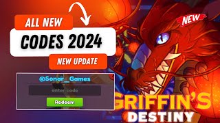 NEW ALL WORKING CODES FOR GRIFFINS DESTINY IN 2024 ROBLOX GRIFFINS DESTINY CODES [upl. by Marcile]