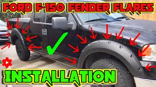 Ford F150 fender flares installation [upl. by Eaver764]