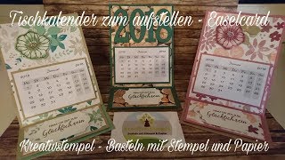 Tischkalender zum Aufstellen EaselCard mit Stampin Up [upl. by Gord]