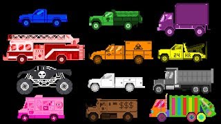 Truck Colors  Learn Colors with Trucks  The Kids Picture Show Fun amp Educational Learning Video [upl. by Evaleen950]