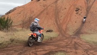 2stroke bikes playing on Broxburn Bing Beta Xtrainer Ktm 125 exc [upl. by Kare]