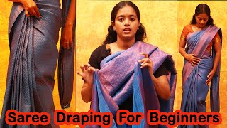 Saree Draping For Beginners  EASY HACKS  SD vlogs [upl. by Lanctot]