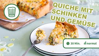 Quiche mit Schinken und Gemüse  Chefkoch [upl. by Dee755]