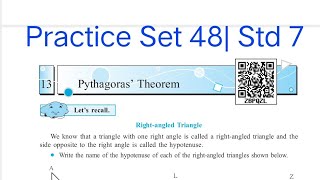 Practice Set 48  L13 Pythagoras Theorem  Std 7 Maths [upl. by Hepsibah]