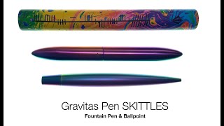 First Impressions of the Gravitas Pen SKITTLES Fountain Pen amp Ballpoint [upl. by Yemac]