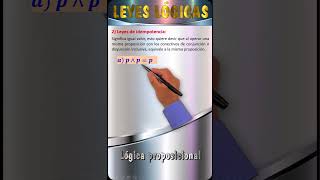 Leyes de idempotencia  Leyes lógicas teoría y ejercicios resueltos leyeslogicas [upl. by Hairam]