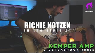 Richie Kotzen KEMPER AMP Liveplayrock guitar tones liveplayrock kemperamps richiekotzen [upl. by Morra]