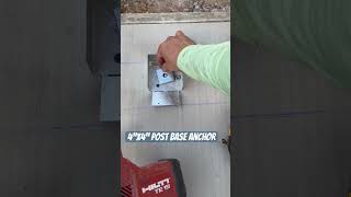 Oklahoma backyardpatio PostBase Shorts how to install a post base for a patio ￼ [upl. by Surtimed]