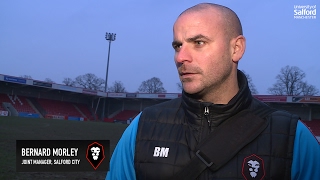 Gloucester City 32 Salford City  Bernard Morley postmatch interview [upl. by Hamish427]