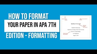 How to format your paper in APA style in 2021  Formatting [upl. by Cathrine]