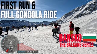 4K Skiing Bansko First Run of the Day with Full Gondola Ride Bulgaria GoPro Hero11 [upl. by Eric495]