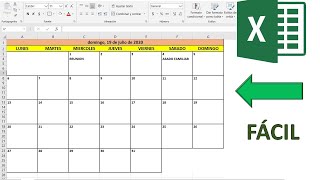 Como hacer un calendario en excel [upl. by Mateusz]