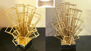 DIYHome decor idea with Bamboo Skewers Skewers craft Easy Bamboo stick craft Home Decorations💡 [upl. by Gelasias]