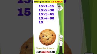 Multiplication table of 15  by kidsonlineedu [upl. by Innavoj]