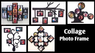 How To Make Collage Photo Frame With Cardboard  Photo Collage Frame Making At Home [upl. by Tuddor809]