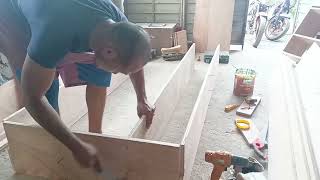 How to make a simple shelves using plywood Paano gumawa ng shelves gamit ang plywood [upl. by Teirtza]