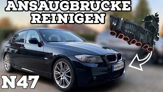 BMW E90 E91 318d 320d N47 Ansaugbrücke reinigen [upl. by Eenahs]