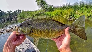 How I Fish A Stretch Of River For Summer Smallmouth [upl. by Moor162]