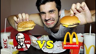 MCDONALD vs KFC  TASTE TEST CHALLENGE [upl. by Kiefer]