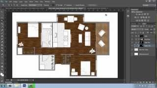 Adobe Photoshop  Rendering a Floor Plan  Part 3  Floors and Pattern  Brooke Godfrey [upl. by Yrrep246]