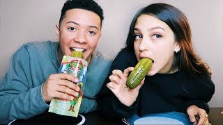 JUICY HOT PICKLE MUKBANG WITH IMARI big crunch [upl. by Hildie]