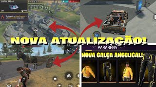 NOVO SERVIDOR AVANÇADO MUDANÇAS NO MAPA NOVOS ITENS NOVA CALÇA ANGELICALNOVIDADES FREE FIRE OB43 [upl. by Annibo]