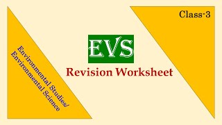 EVS Revision Worksheet Environmental Studies Environmental Science Class3 CBSE [upl. by Radek]