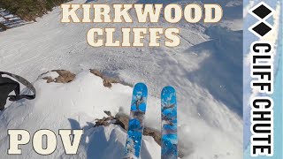 KIRKWOOD Cliff Chute 2022 Skiing [upl. by Barbabra194]