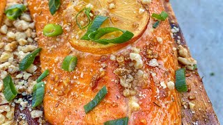 Cedar Planked Salmon With A Homemade Maple Glaze [upl. by Booth]